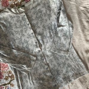 “Vintage” J.Crew Grey Floral Cotton Cardigan S/M
